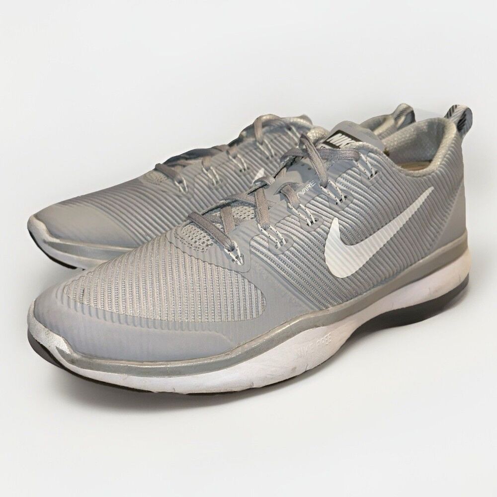 Nike Flex Trainer 6 Mens 13 Gray White Running Shoes 833257 001 Cross Training